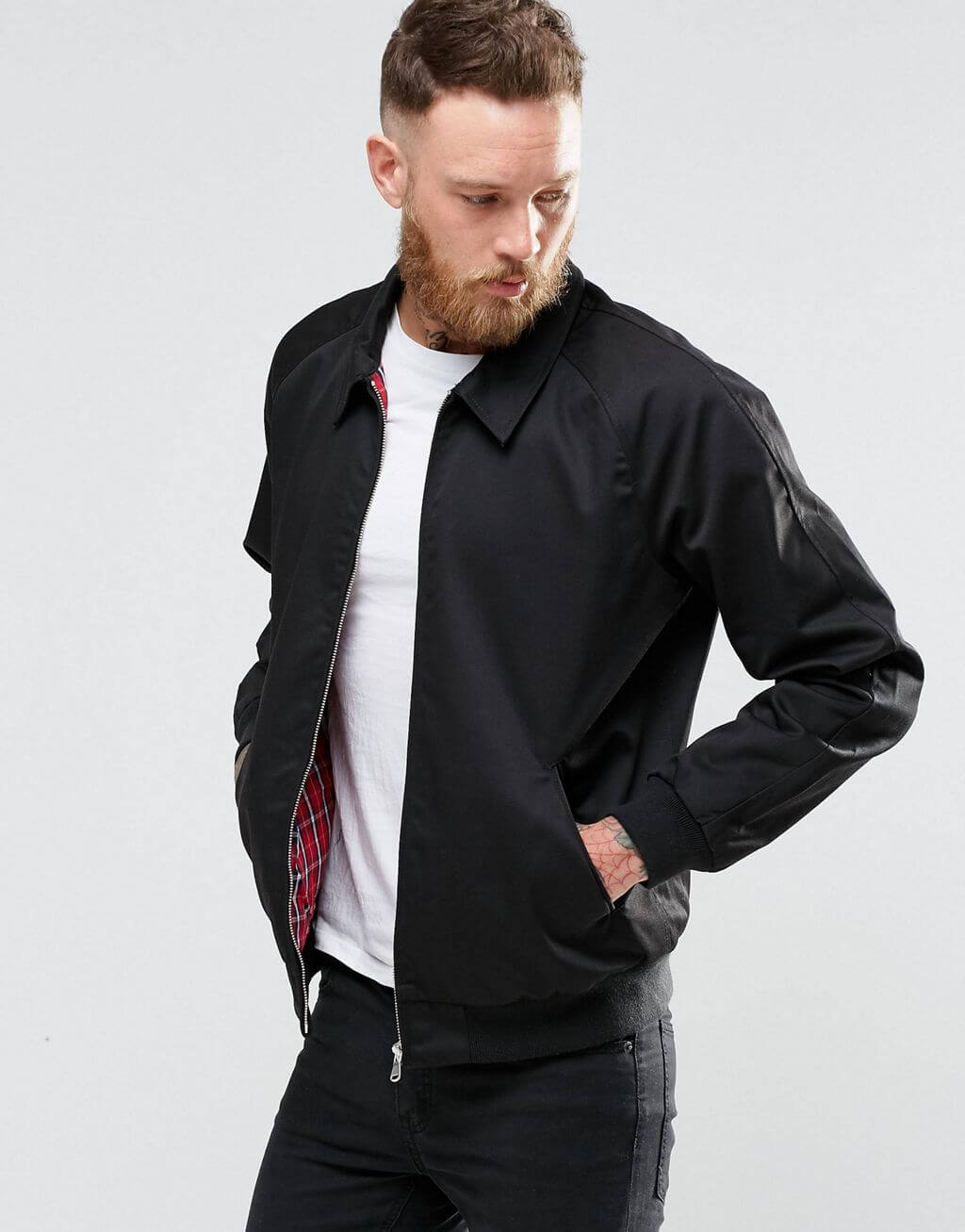Harrington Jacket In Cotton Fabric